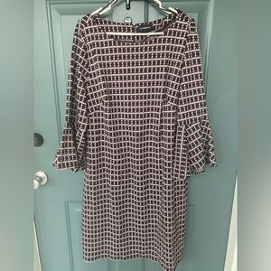 Liz Claiborne Black and White Long Sleeve Dress